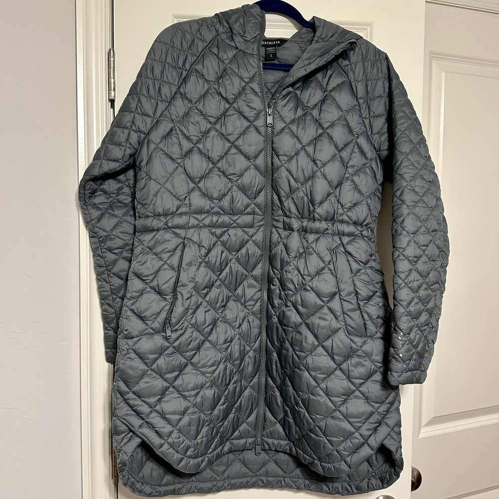 Athleta Gray Whisper Featherless Parka